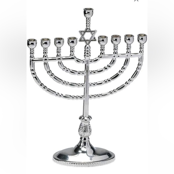 NEW Rite Lite Traditional Menorah - 8.5" - Silvertone-Finish - Picture 1 of 7